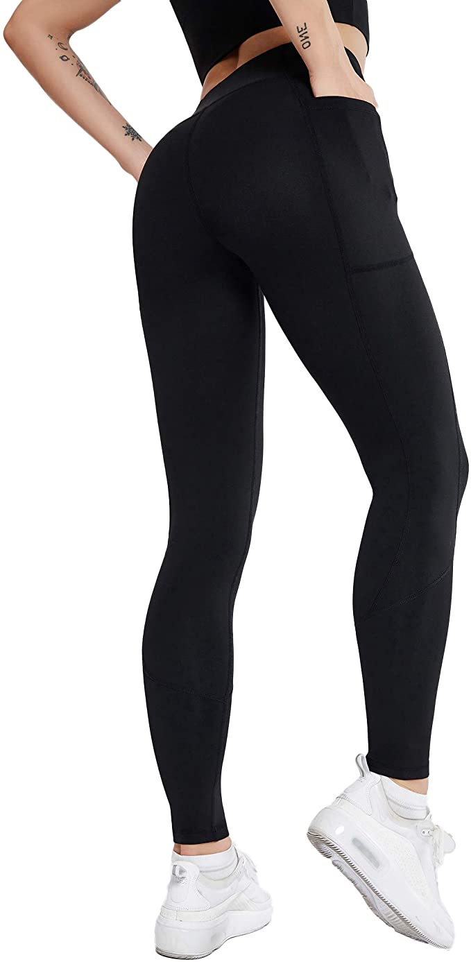 Womens High Waisted Yoga Pants Tummy Control Stretch Workout Athletic Leggings Running Pants 5136